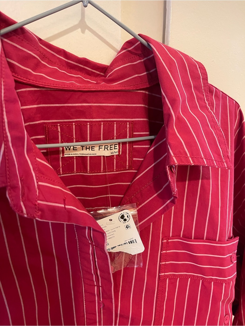 Free People We the Free Hallie French Cuff Striped Shirt - Picture 2 of 3